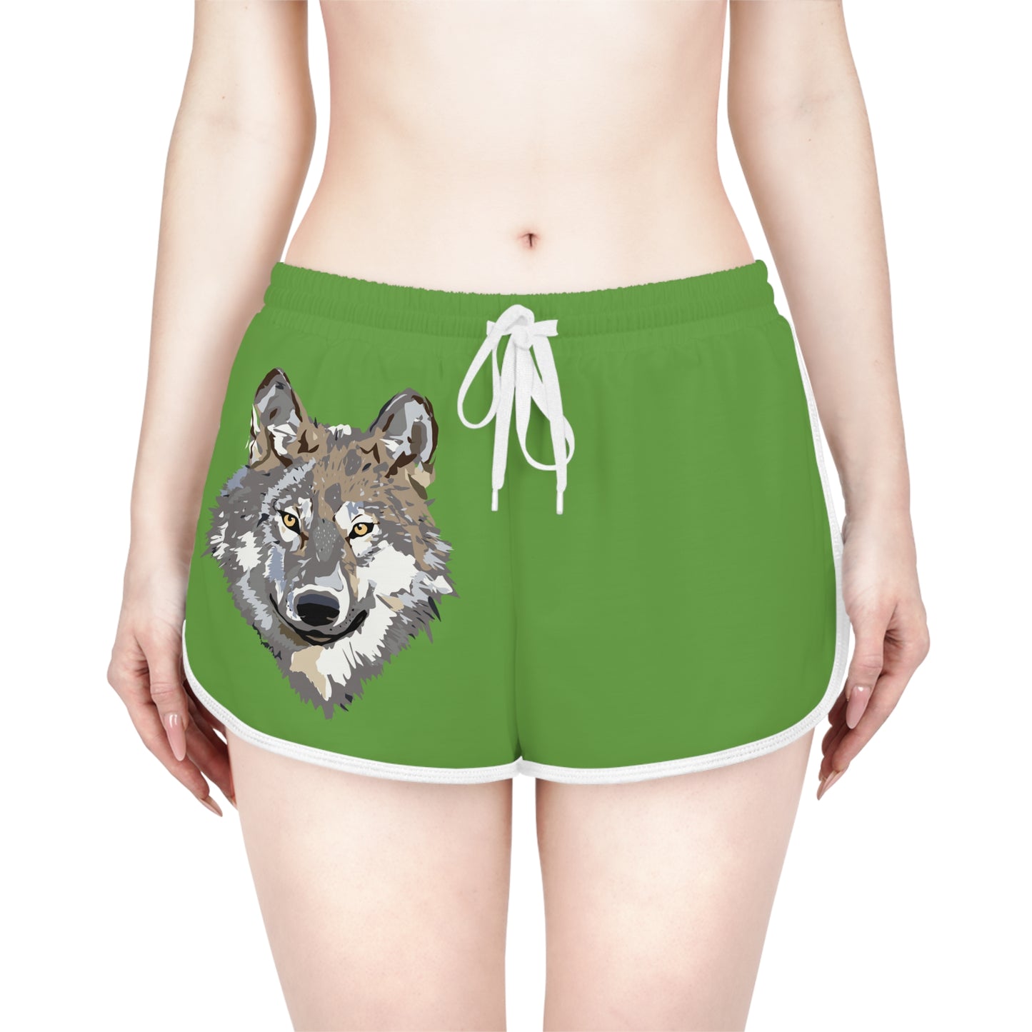 Women's Relaxed Shorts: Wolves Green