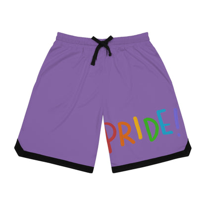 Basketball Rib Shorts: LGBTQ Pride Lite Purple