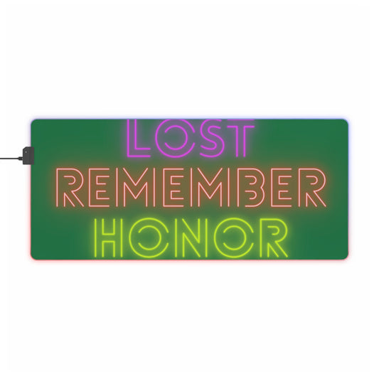LED Gaming Mouse Pad: Lost Remember Honor Dark Green