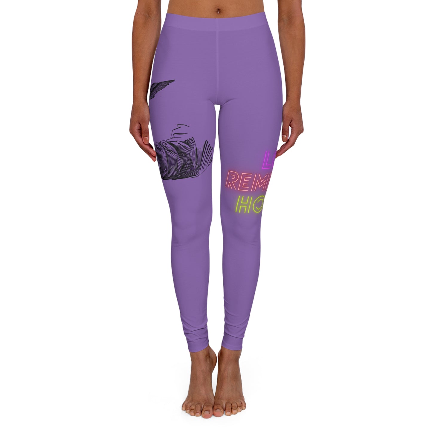 Women's Spandex Leggings: Writing Lite Purple