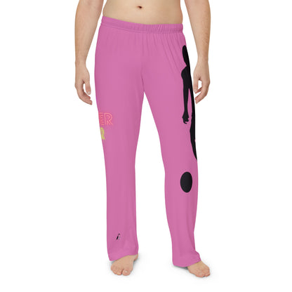 Men's Pajama Pants: Soccer Lite Pink