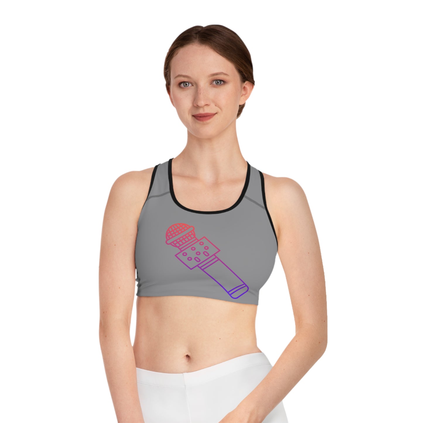 Sports Bra: Music Grey