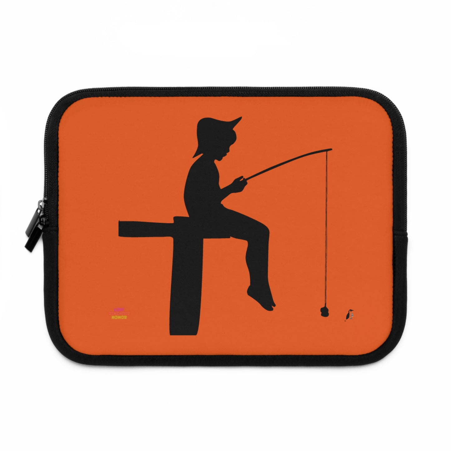 Laptop Sleeve: Fishing Orange