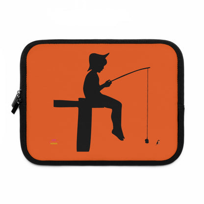 Laptop Sleeve: Fishing Orange