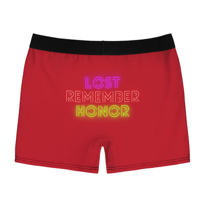 Men's Boxer Briefs: Lost Remember Honor Dark Red
