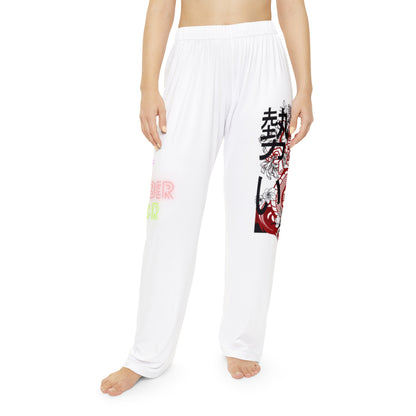 Women's Pajama Pants: Dragons White