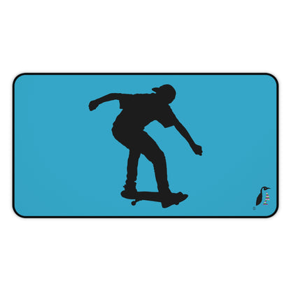 Desk Mat: Skateboarding Turquoise