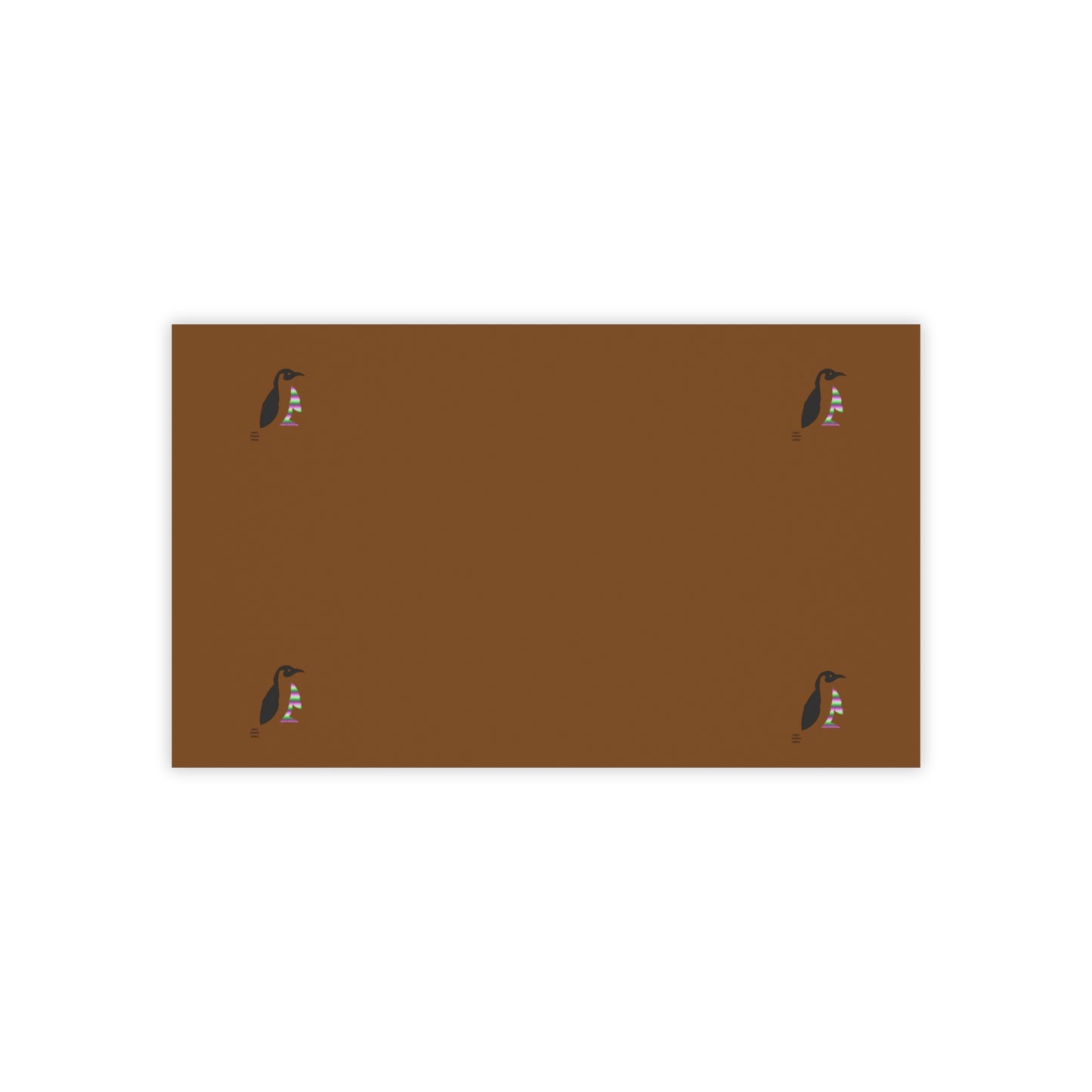 Post-it® Note Pads: Crazy Penguin World Logo Brown