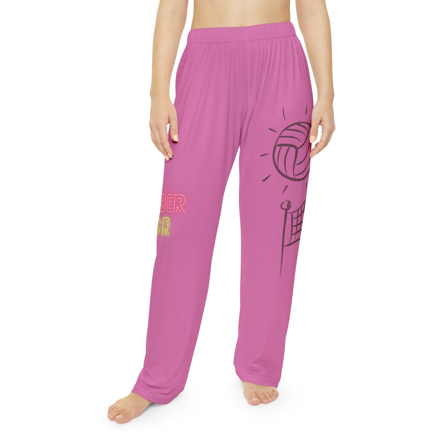 Pambabaeng Pajama Pants: Volleyball Lite Pink 