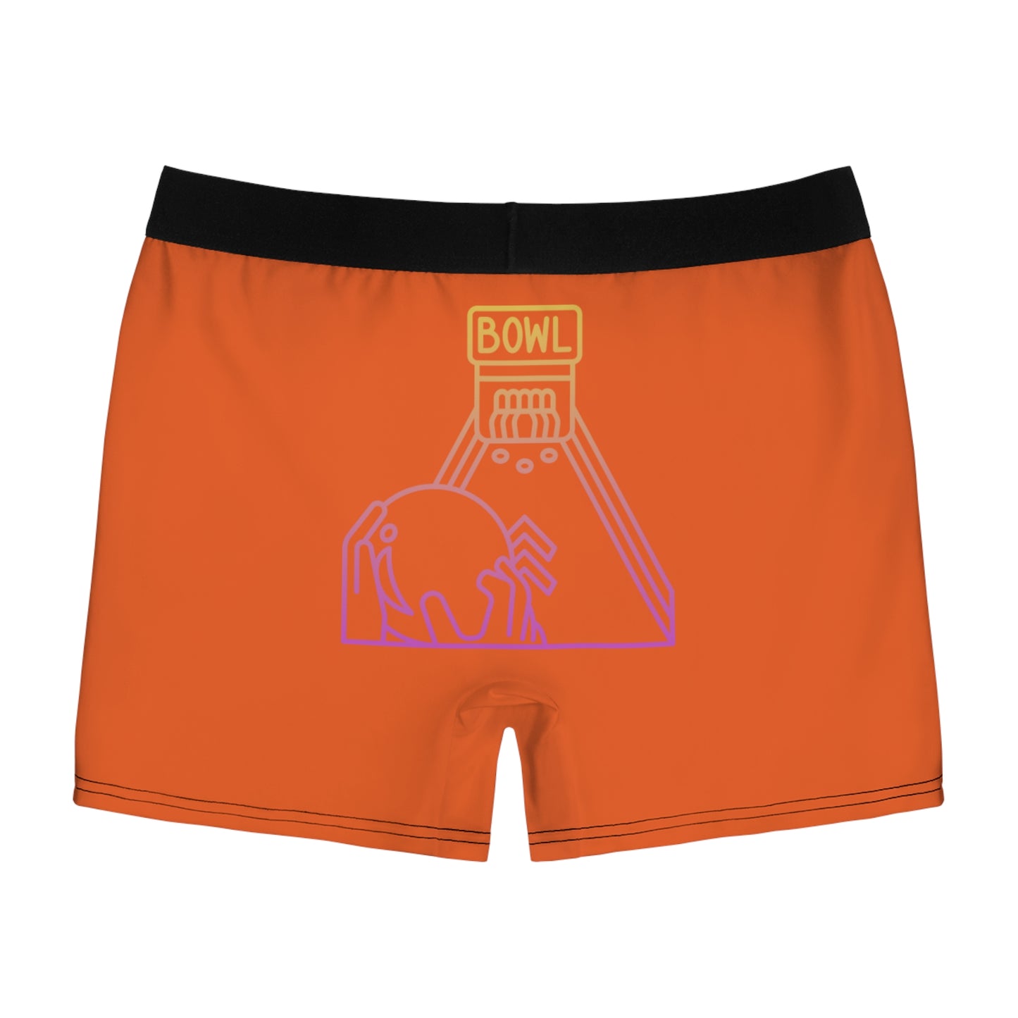 Men's Boxer Briefs: Bowling Orange