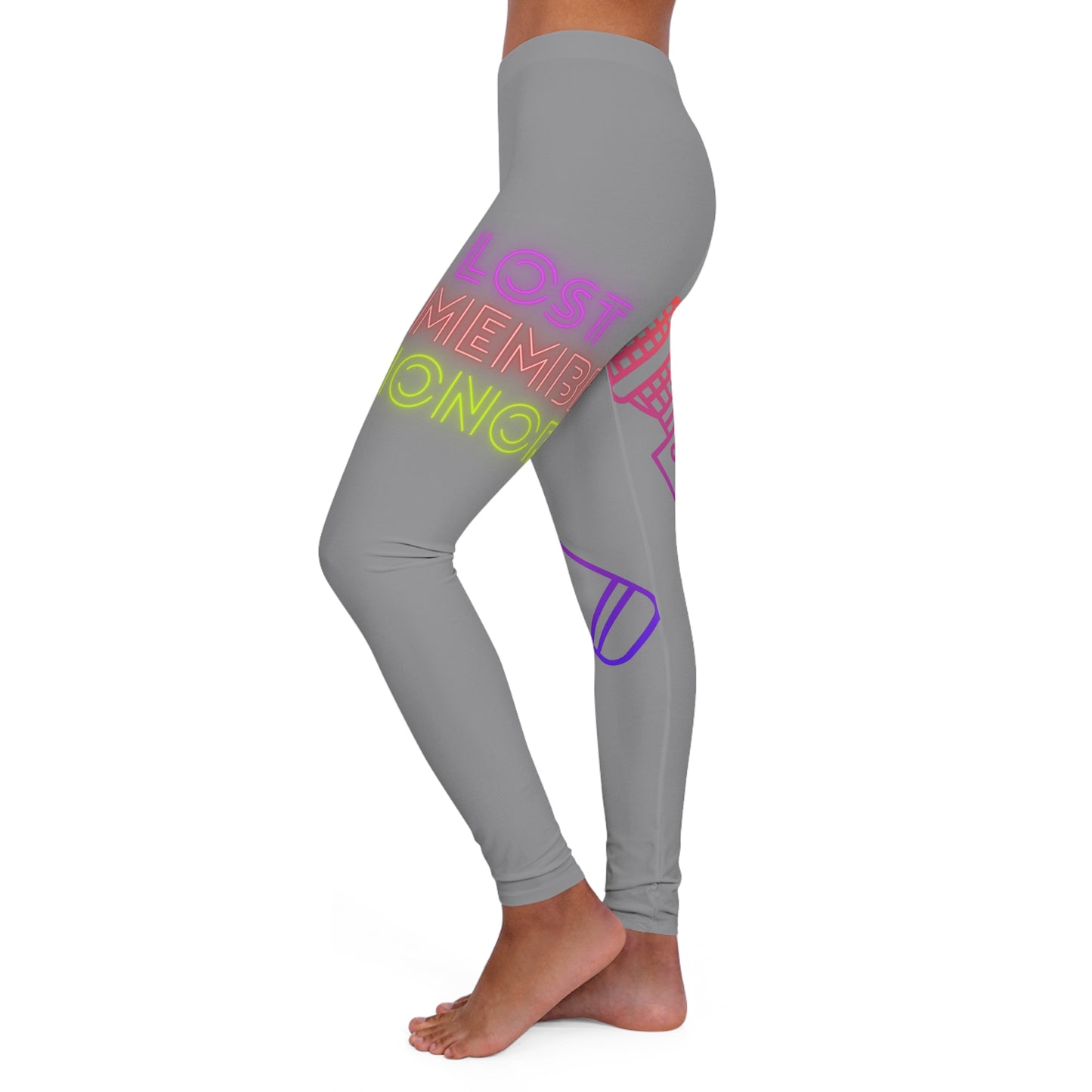 Women's Spandex Leggings: Music Grey