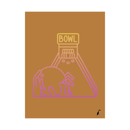 Premium Matte Vertical Posters: Bowling Lite Brown