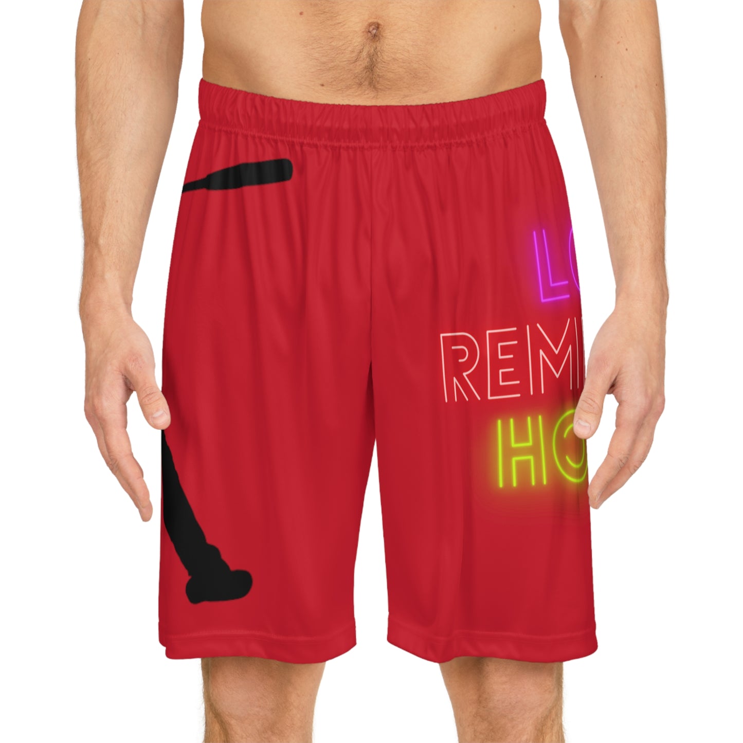 Basketball Shorts: Baseball Dark Red