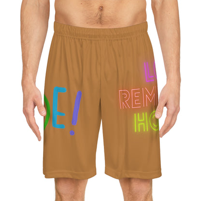 Basketball Shorts: LGBTQ Pride Lite Brown