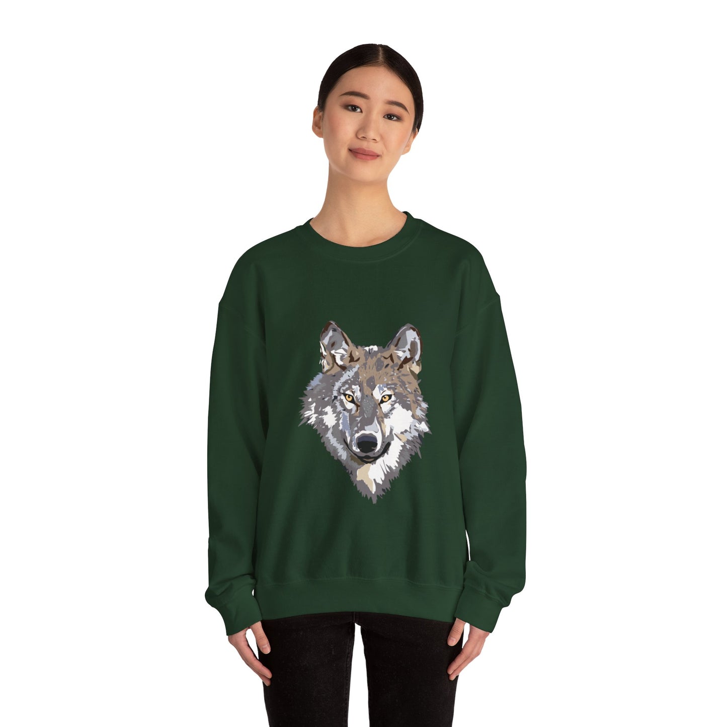 Heavy Blend™ Crewneck Sweatshirt: Wolves #1