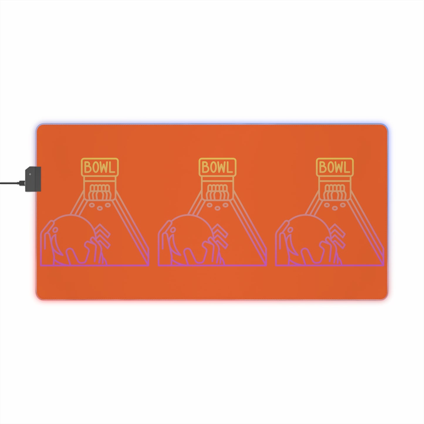 LED Gaming Mouse Pad: Bowling Orange