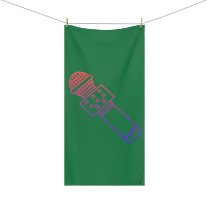 Mink-Cotton Towel: Music Dark Green