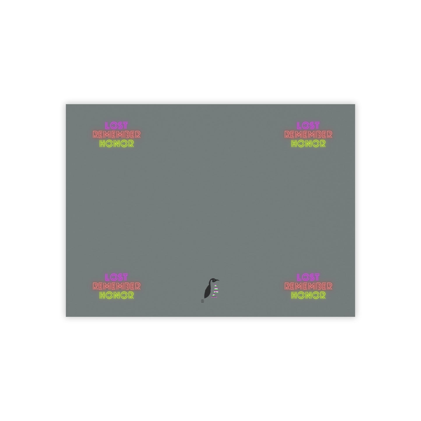 Post-it® Note Pads: Lost Remember Honor Dark Grey