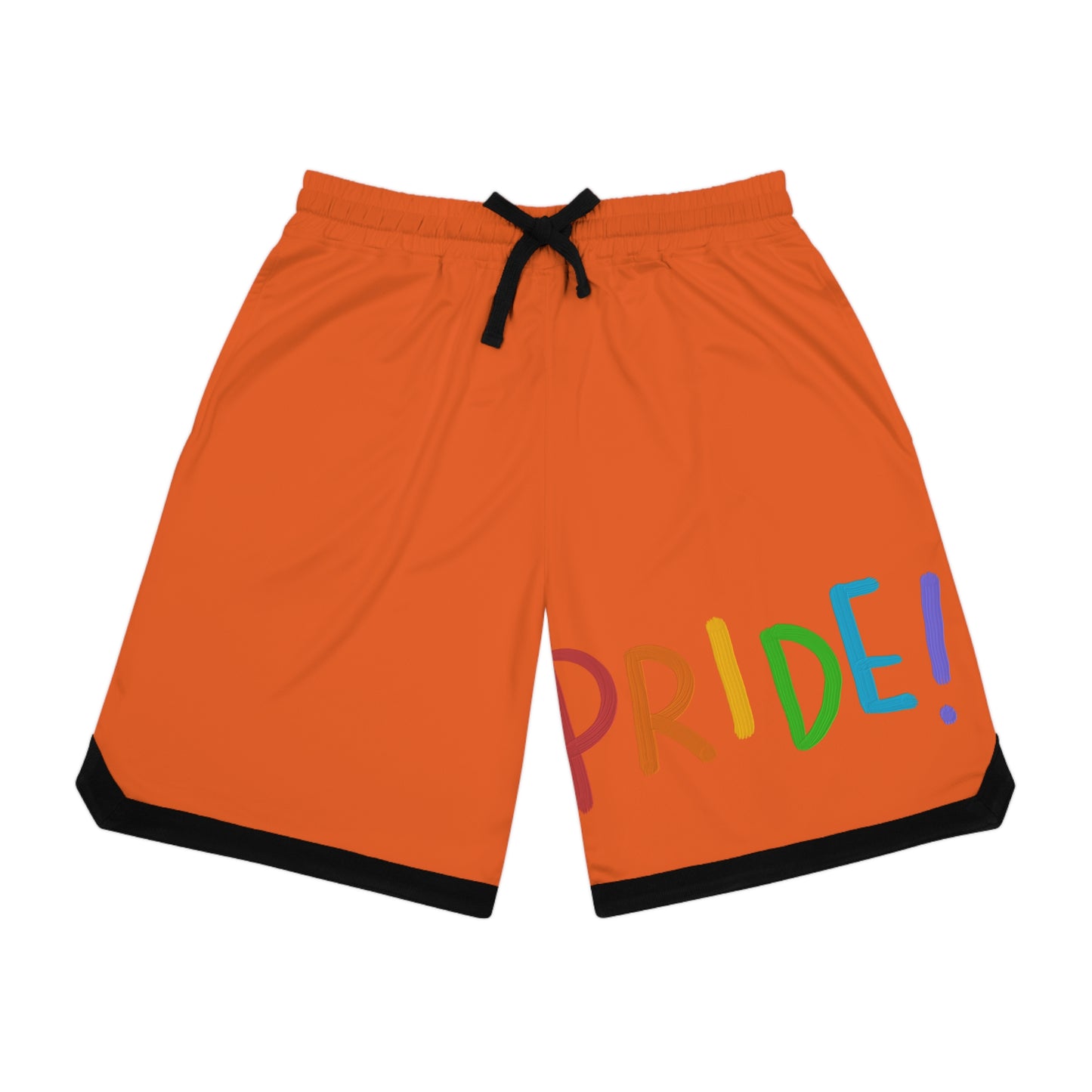 Basketball Rib Shorts: LGBTQ Pride Orange