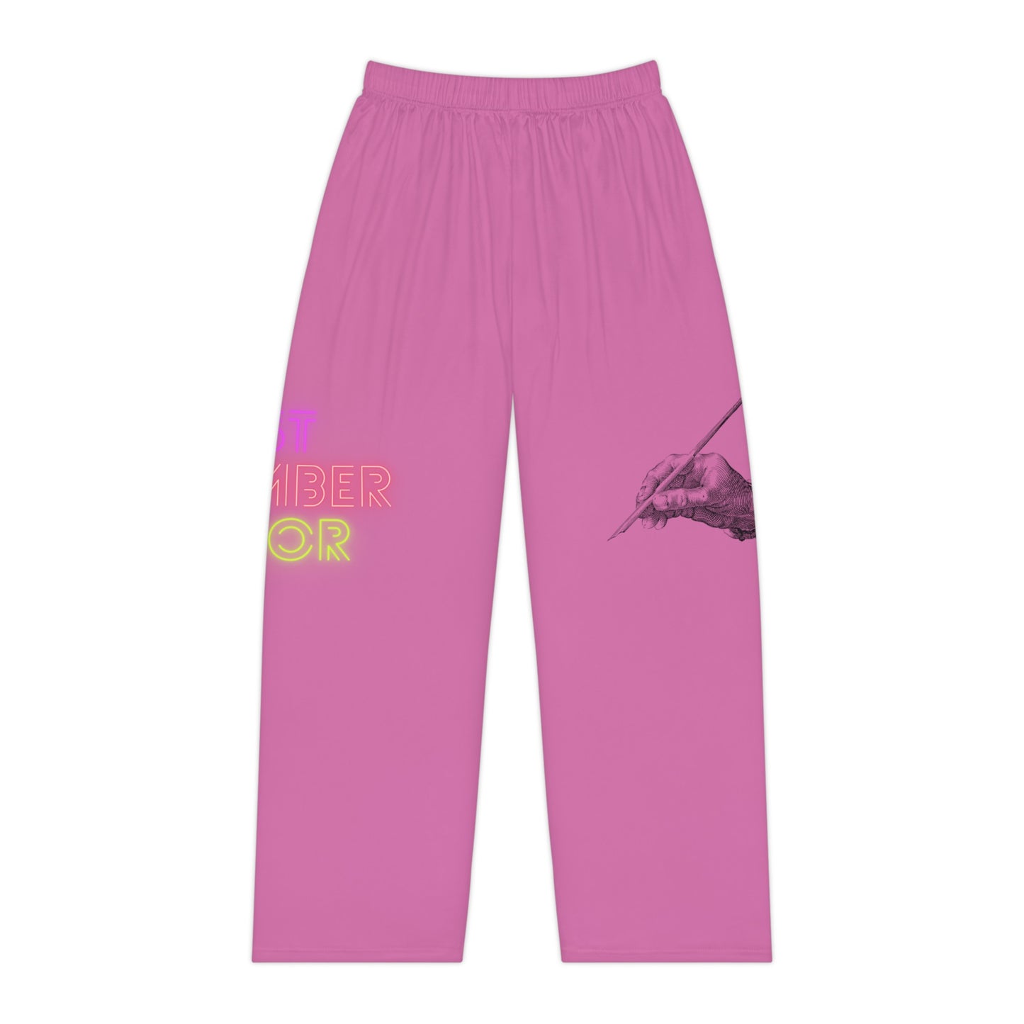 Women's Pajama Pants: Writing Lite Pink