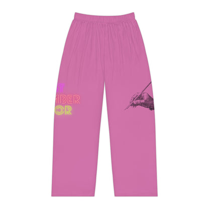 Women's Pajama Pants: Writing Lite Pink