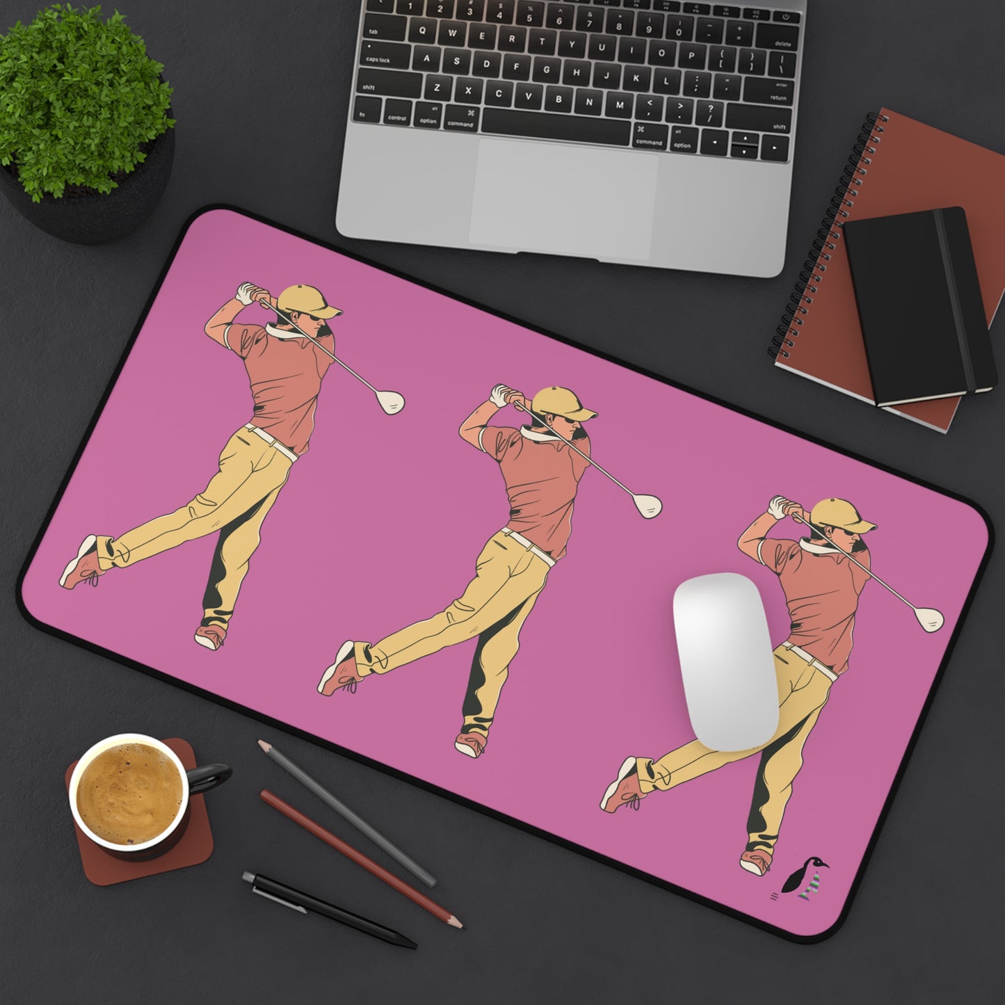 Desk Mat: Golf Lite Pink