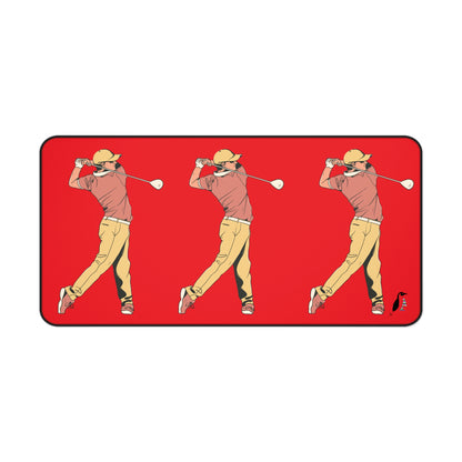 Desk Mat: Golf Red