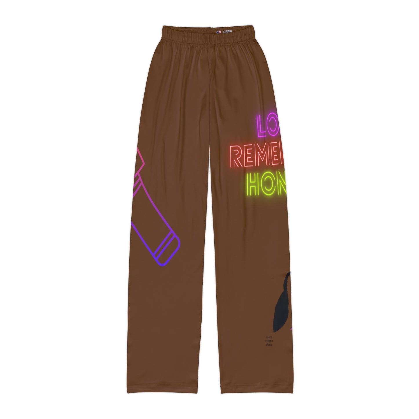 Kids Pajama Pants: Music Brown