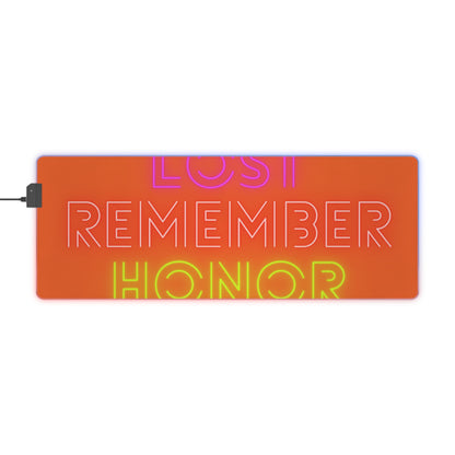 LED Gaming Mouse Pad: Lost Remember Honor Orange