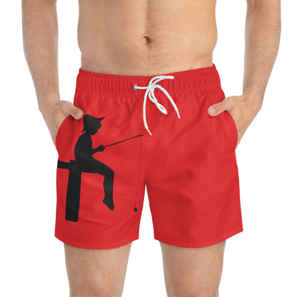 Swim Trunks: Fishing Red