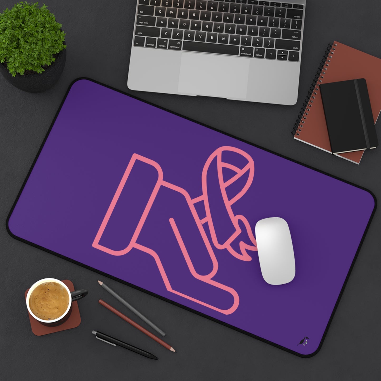 Desk Mat: Fight Cancer Purple