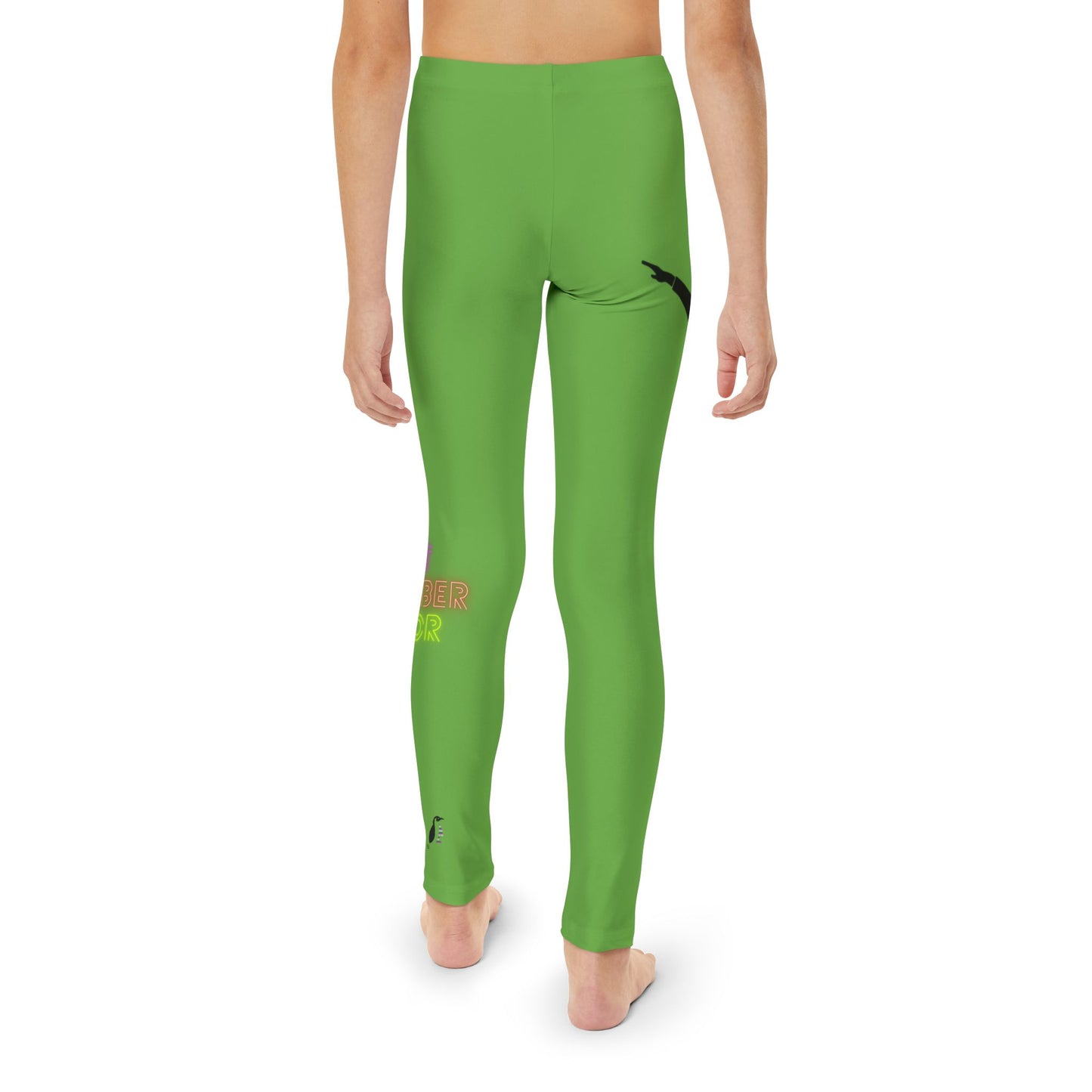 Youth Full-Length Leggings: Dance Green