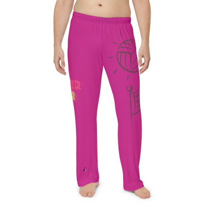 Men's Pajama Pants: Volleyball Pink