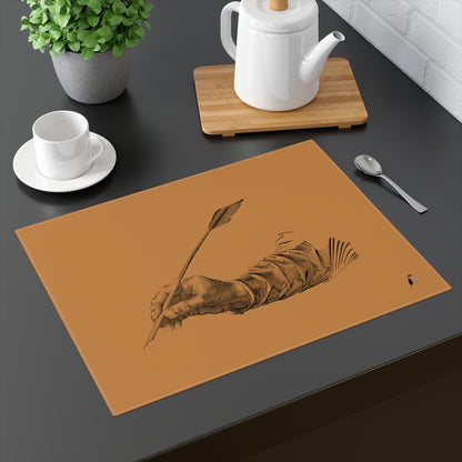 Placemat, 1pc: Writing Lite Brown