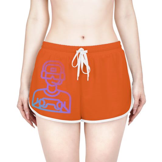 Women's Relaxed Shorts: Gaming Orange
