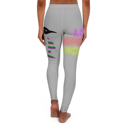 Women's Spandex Leggings: Lost Remember Honor Lite Grey