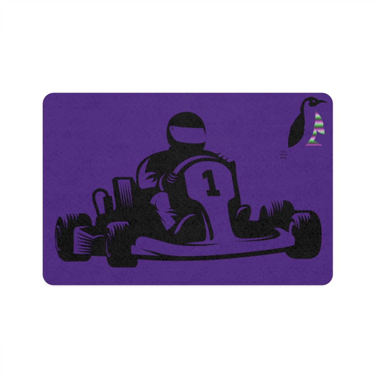 Pet Food Mat: Racing Purple