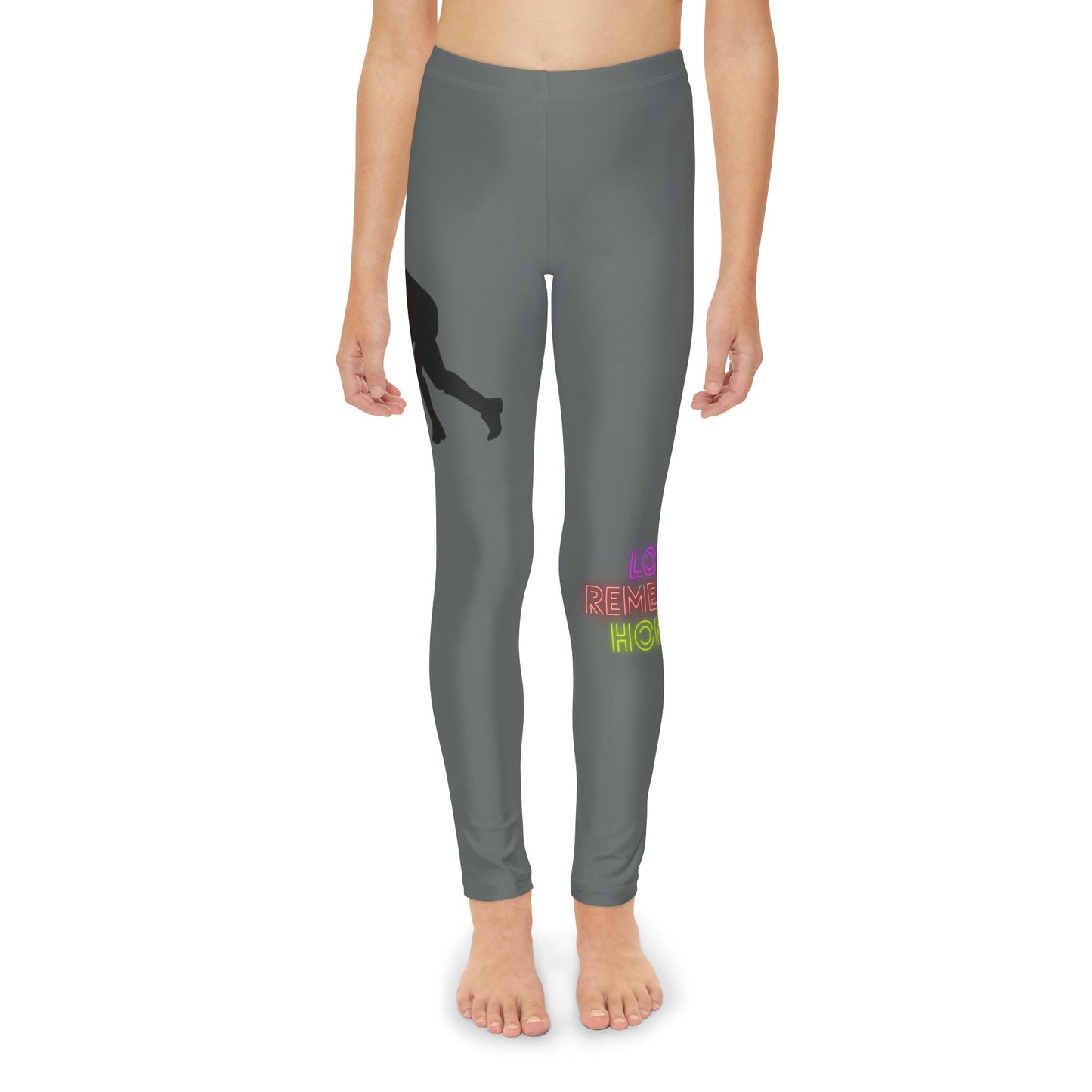 Youth Full-Length Leggings: Hockey Dark Grey