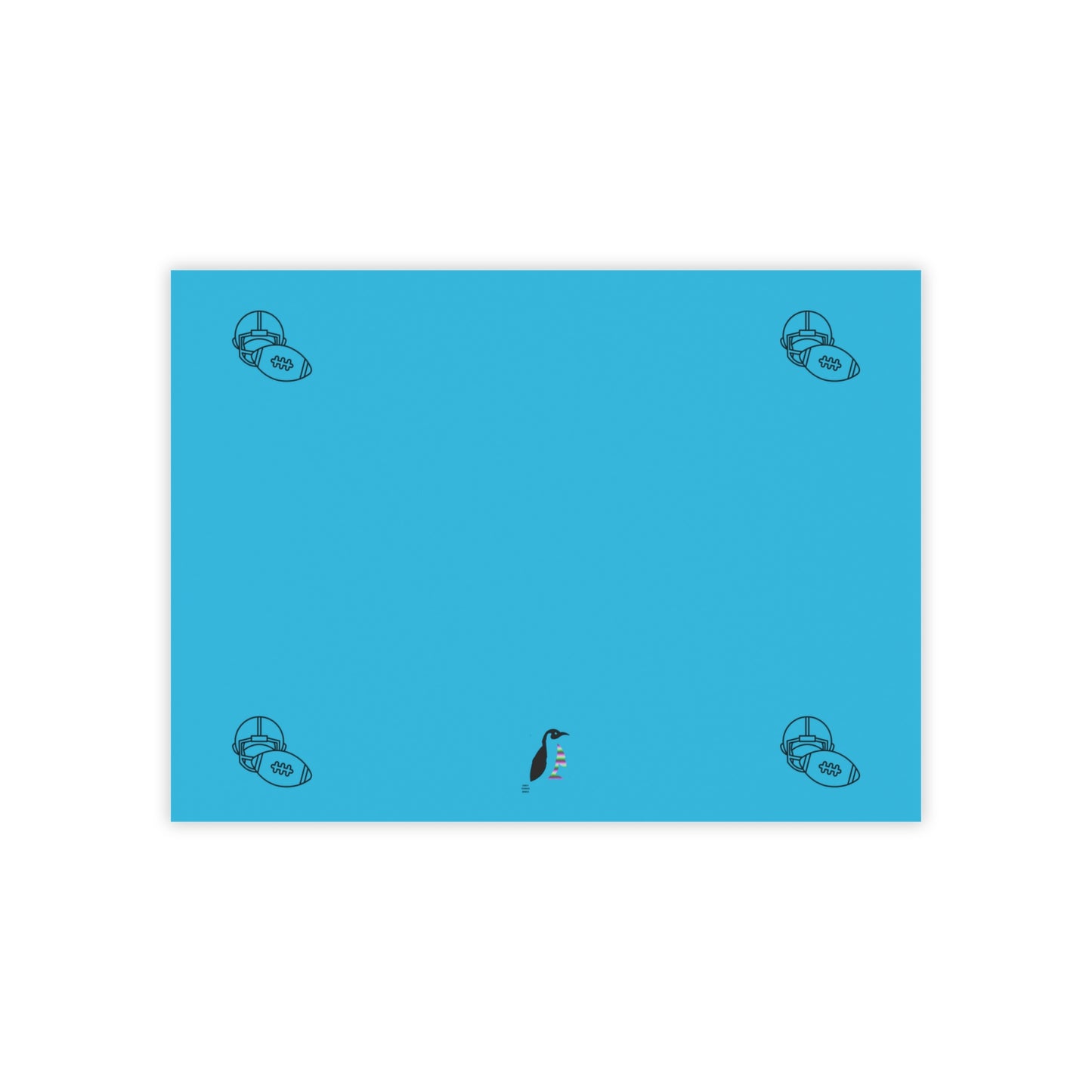 Post-it® Note Pads: Football Turquoise