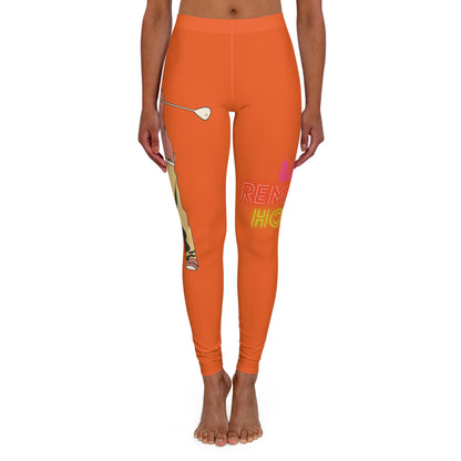 Women's Spandex Leggings: Golf Orange