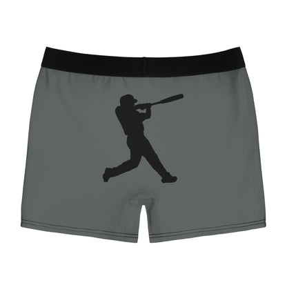 Men's Boxer Briefs: Baseball Dark Grey