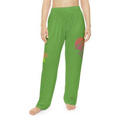 Women's Pajama Pants: Music Green