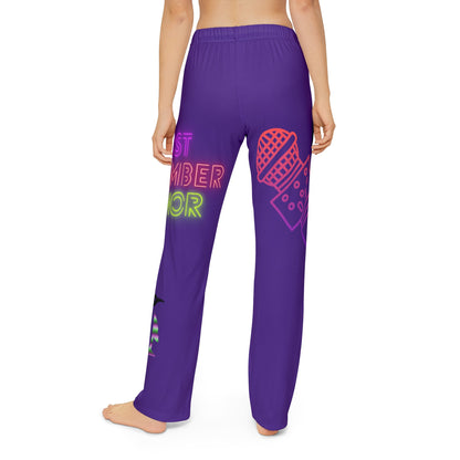 Kids Pajama Pants: Music Purple