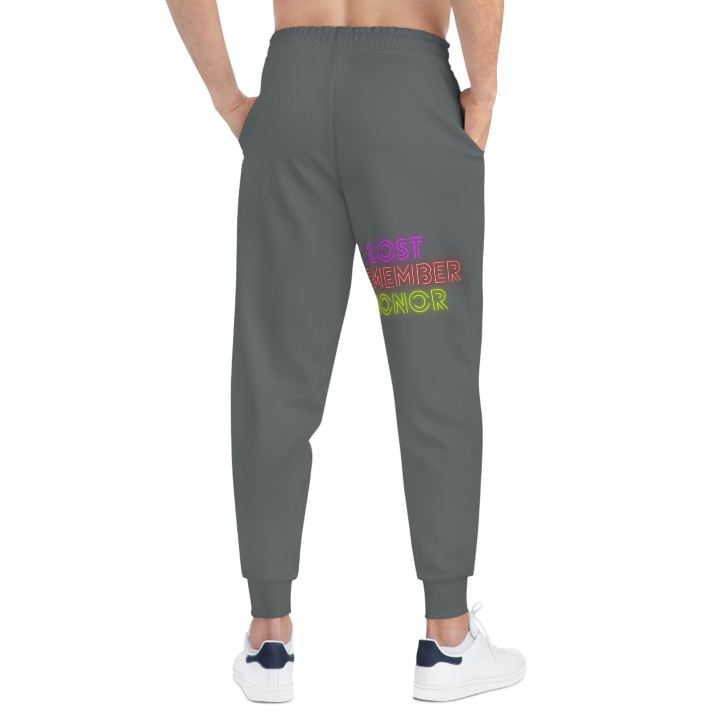 Athletic Joggers: Crazy Penguin World Logo Dark Grey