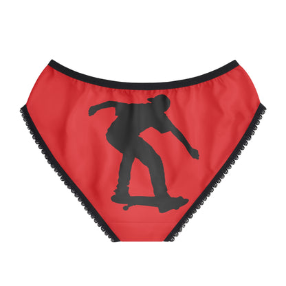 Women's Briefs: Skateboarding Red