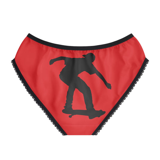 Women's Briefs: Skateboarding Red