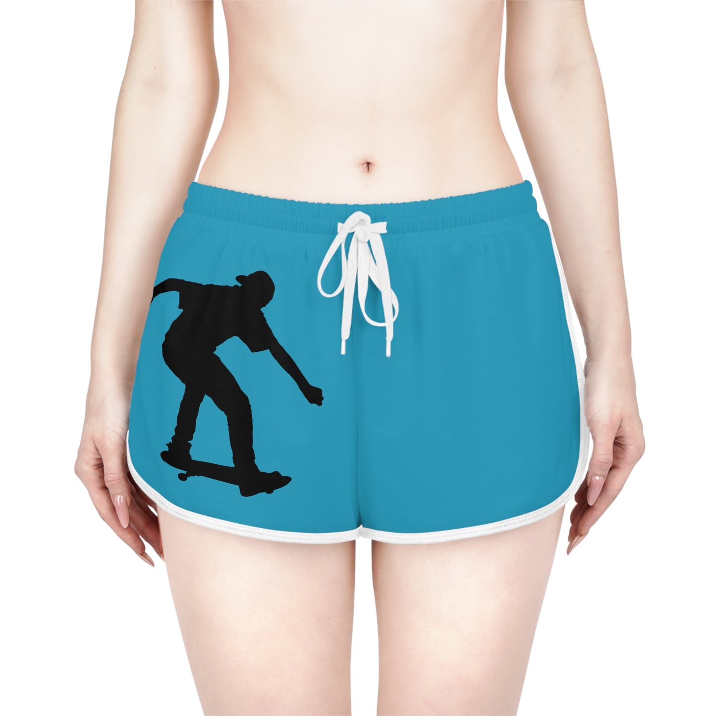 Women's Relaxed Shorts: Skateboarding Turquoise