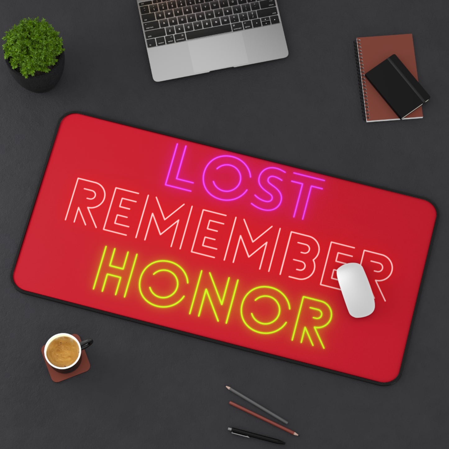 Desk Mat: Lost Remember Honor Dark Red