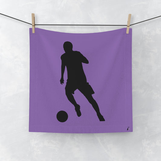 Face Towel: Soccer Lite Purple