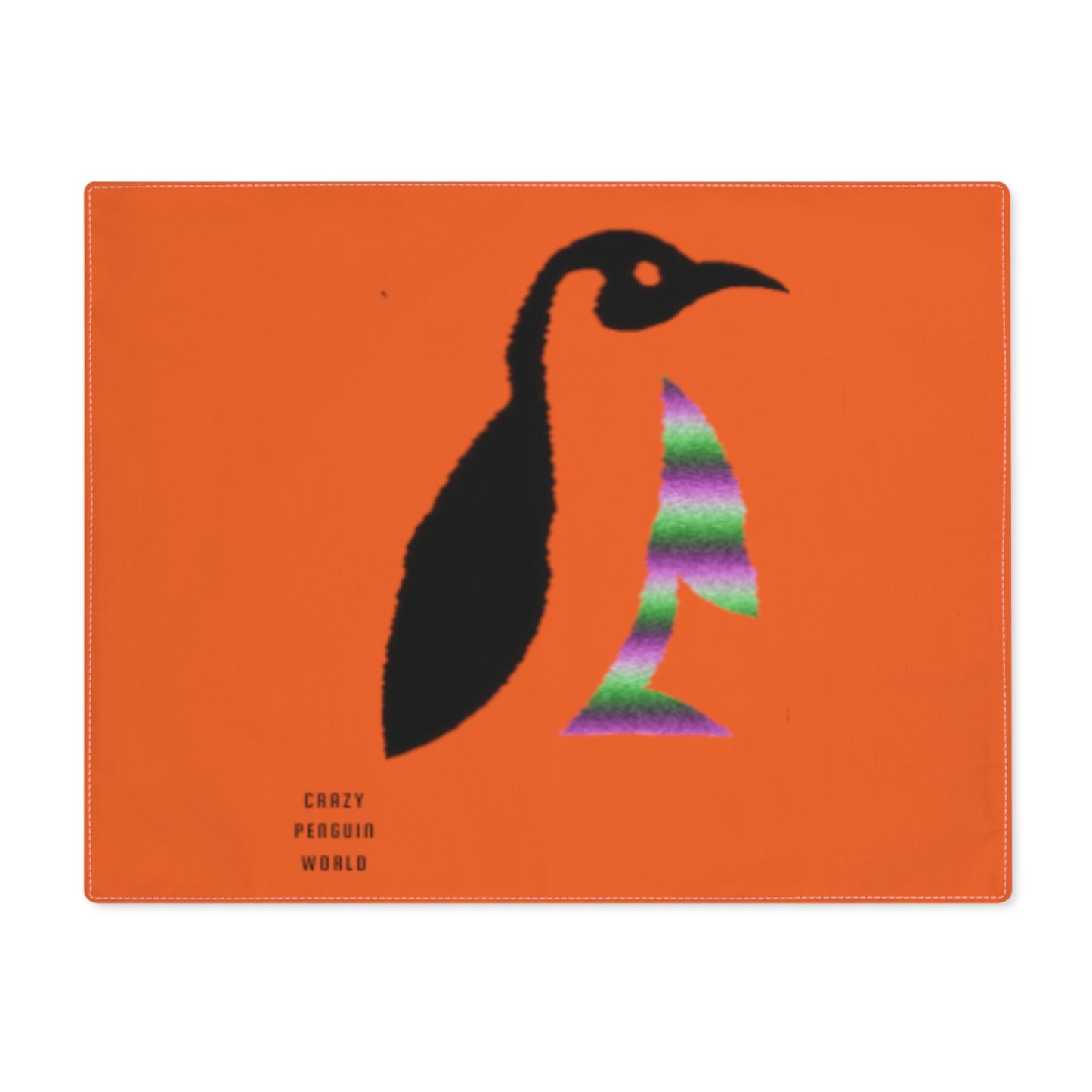 Placemat, 1pc: Crazy Penguin World Logo Orange